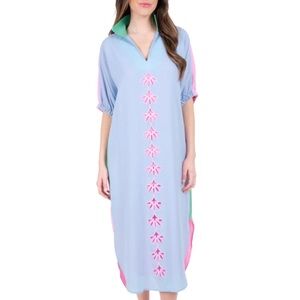 Emily McCarthy Guava Colorblock Poppy Caftan